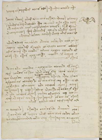 Vogelvluchtcode, c. 1505-06, blad 5 verso door Leonardo da Vinci